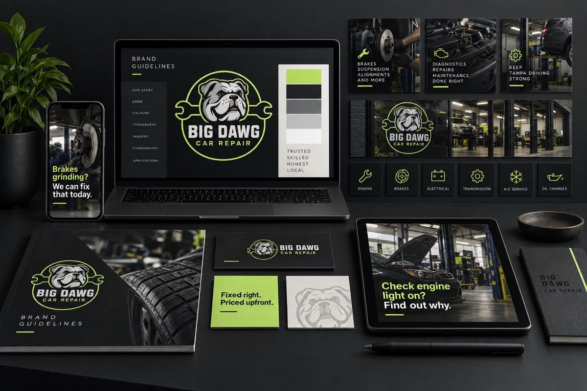 Digital brand guidelines and marketing assets example