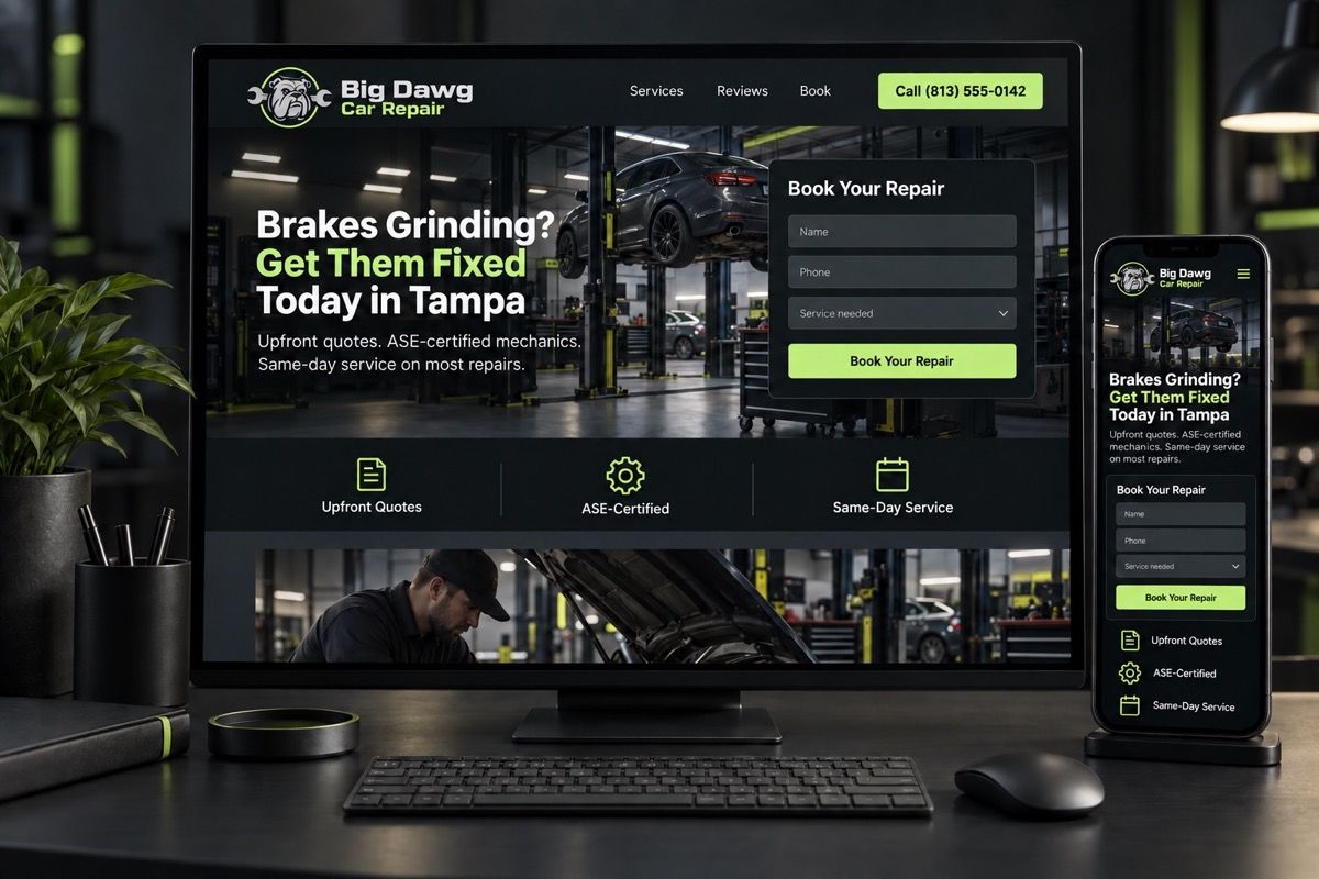 Landing page kit shown on desktop and mobile